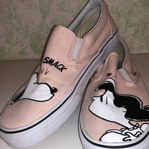 Pink Snoopy Animation Slip on Vans